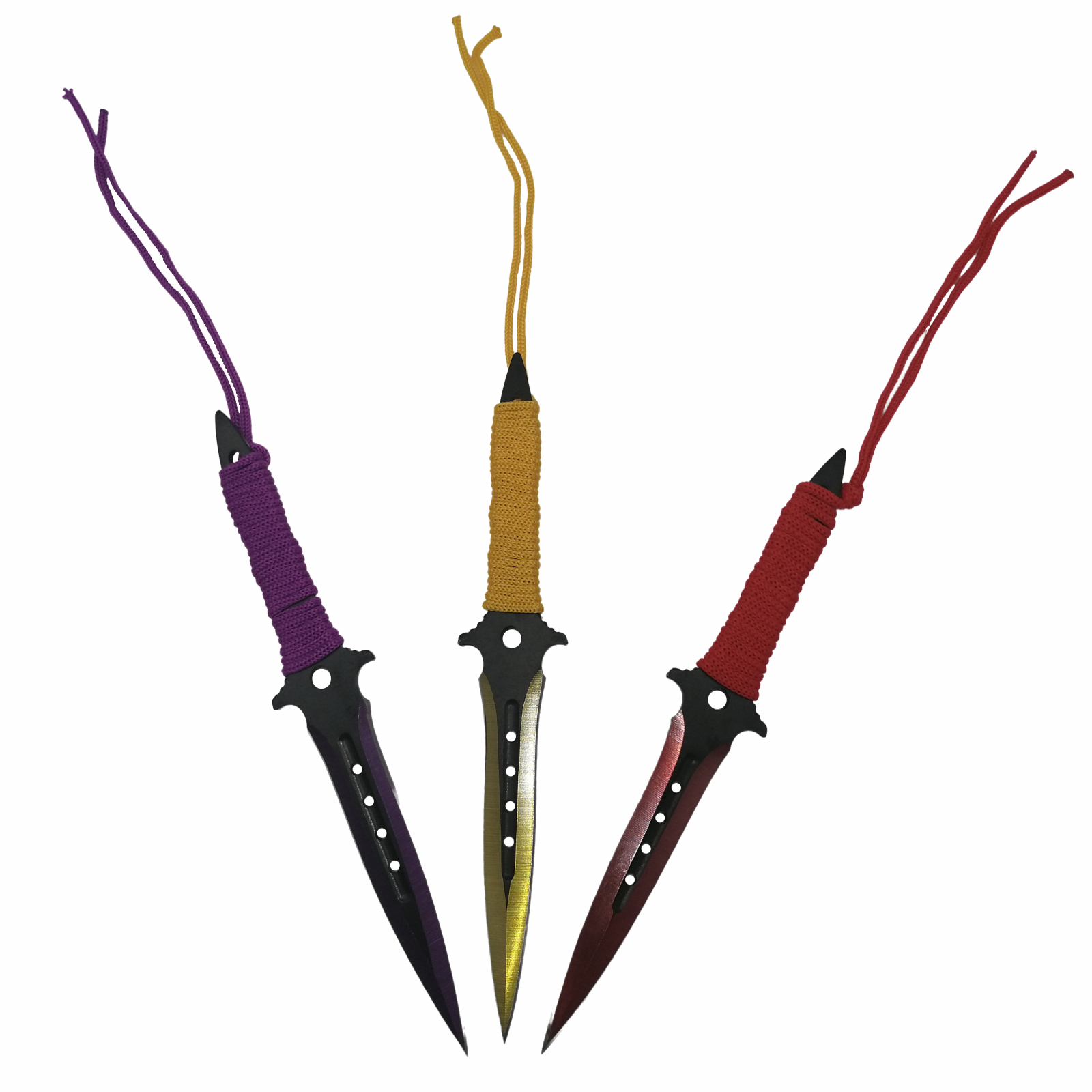 Set cutit de vanatoare extreme battle si trei cutite de aruncat, ninja assasin, ideallstore®, otel inoxidabil, teaca inclusa