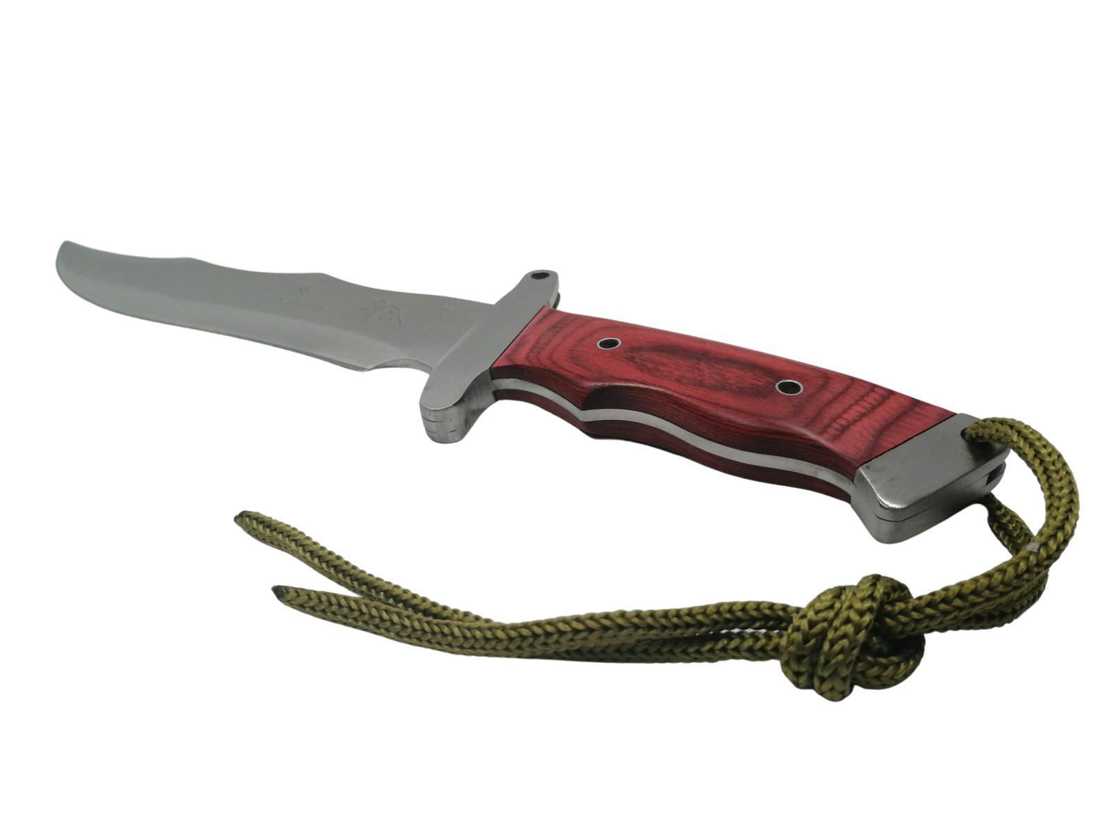 Set sabie si cutit de vanatoare, ideallstore®, steel wolf, otel inoxidabil, 31 cm, argintiu