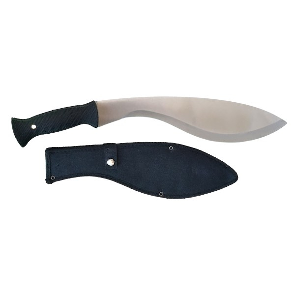 Set sabie si maceta de vanatoare, ideallstore®, kukri silver, 44 cm, husa inclusa