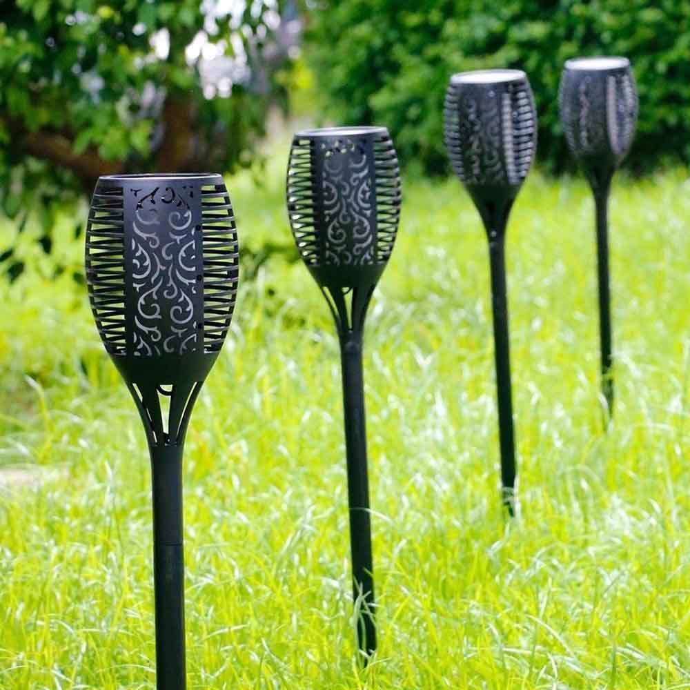 Lampa solara led, tip torta cu efect de flacara