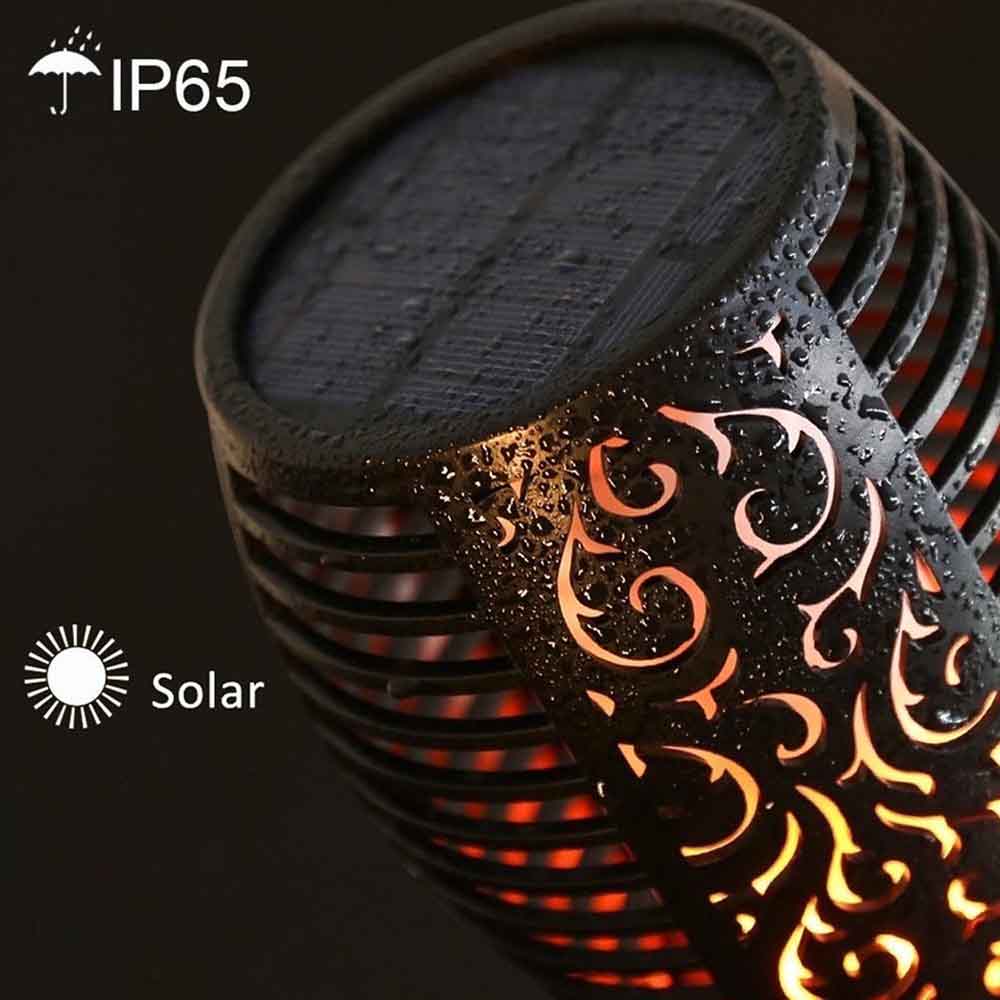 Lampa solara led, tip torta cu efect de flacara