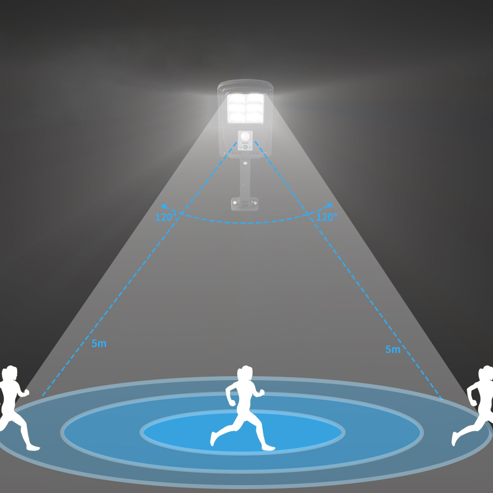 Lampa solara led 48cob, 60w, 6 casete, senzor, telecomanda