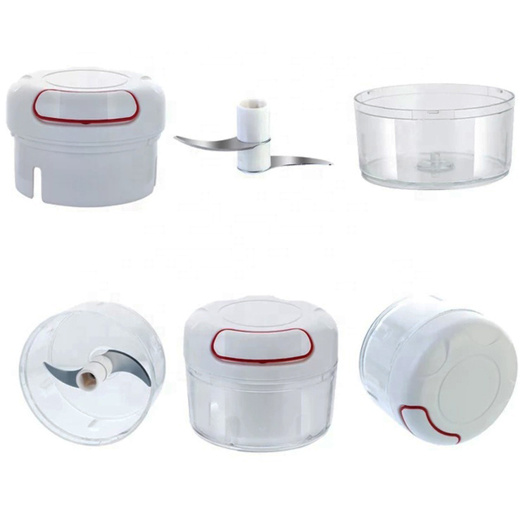 Mini tocator manual cu maner si snur, pentru legume si fructe