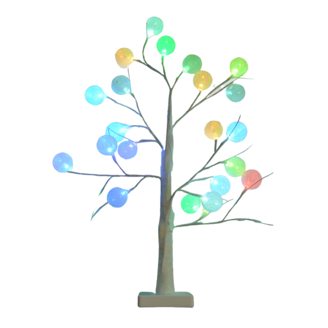 Pomisor de craciun, globuri multicolor, 52cm