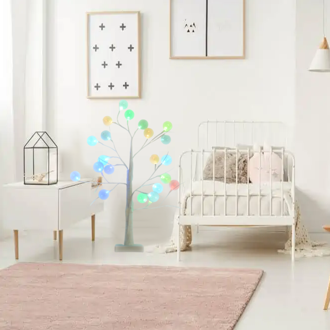 Pomisor de craciun, globuri multicolor, 52cm