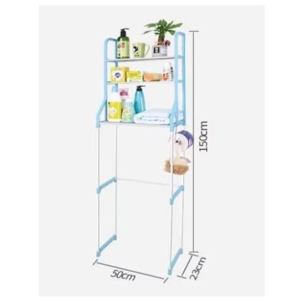 Raft depozitare peste toaleta, 3 polite, etajera baie