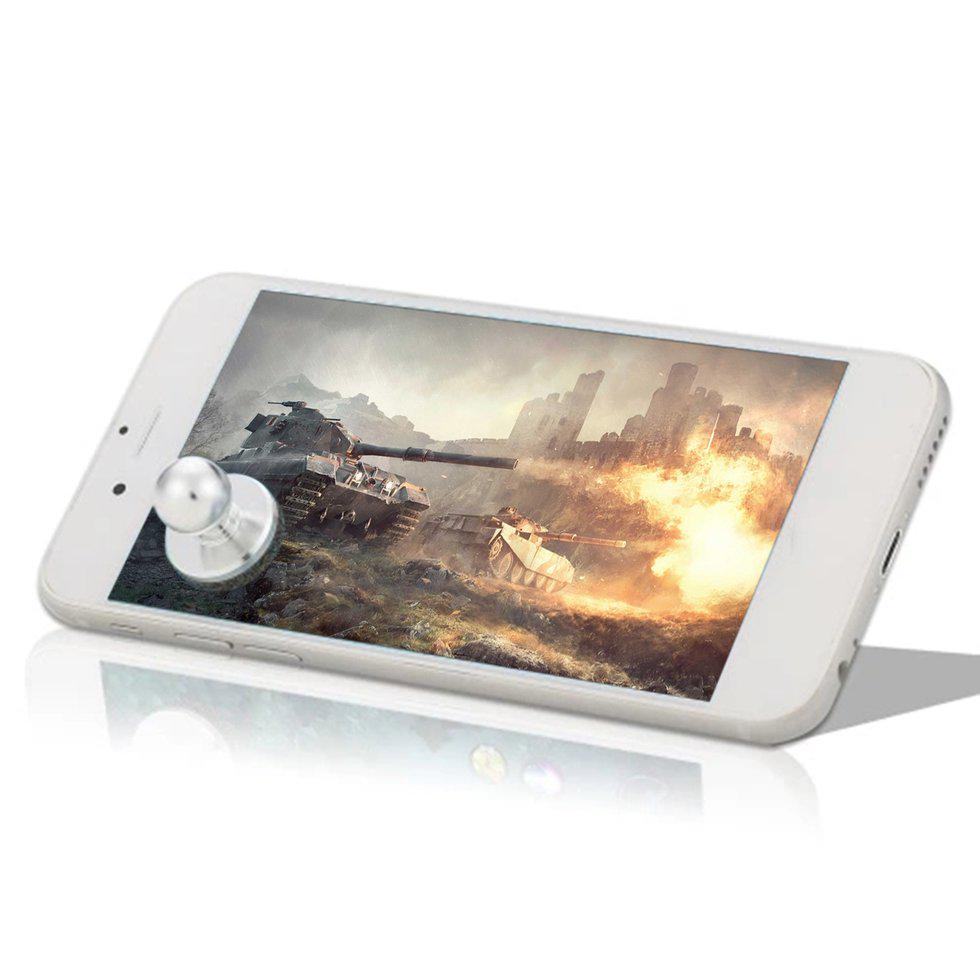 Set 2 x joystick telefon, argintiu, cu ventuza, 25mm