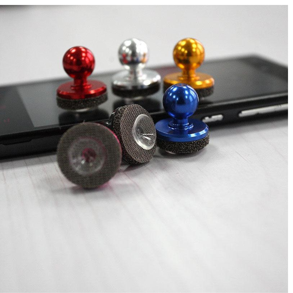 Set 2 x joystick telefon, argintiu, cu ventuza, 25mm