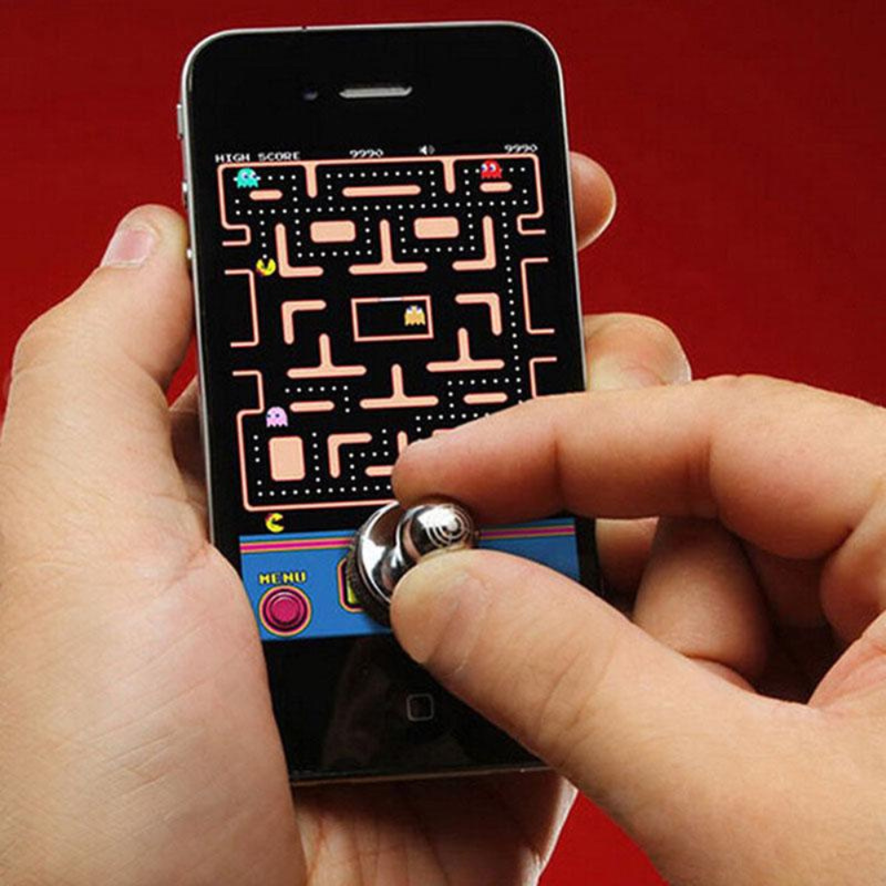 Set 2 x joystick telefon, argintiu, cu ventuza, 25mm