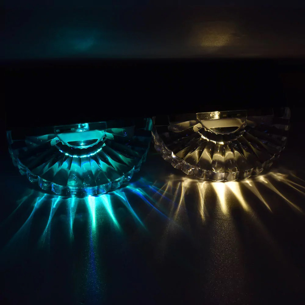 Set 2 x lampa solara cu lumina led rgb