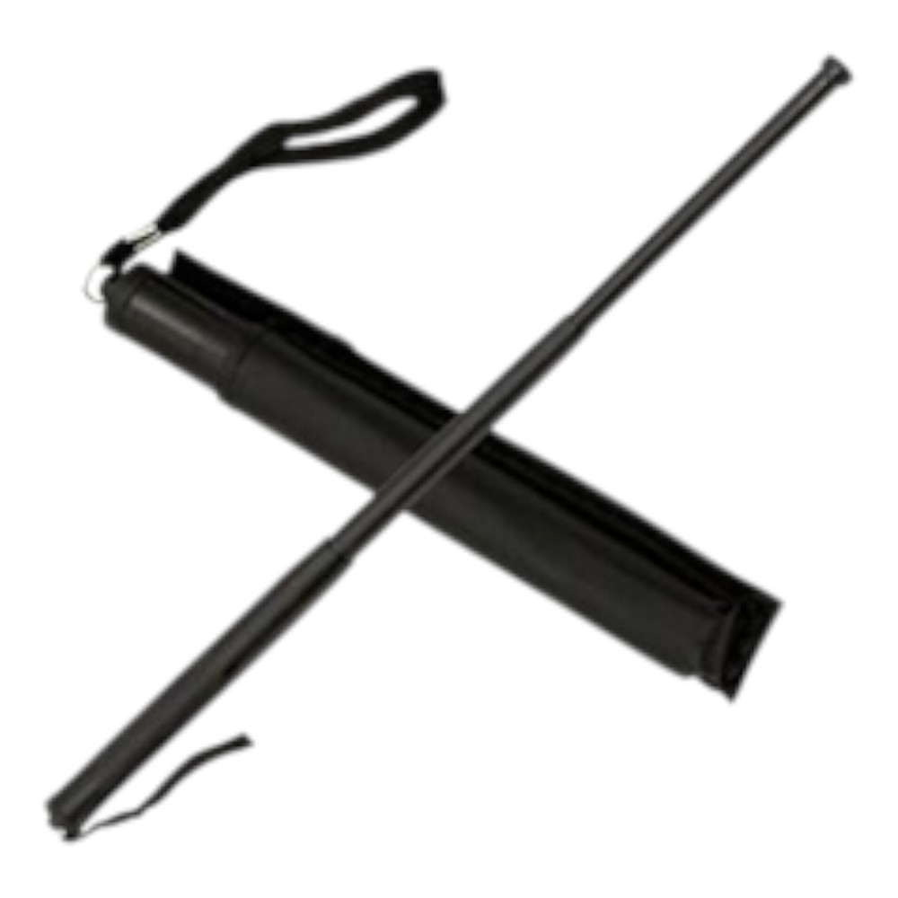 Baston telescopic autoaparare cu 3 elemente, 50cm, otel, husa