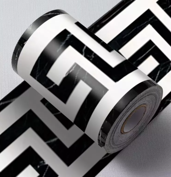 Plinta autoadeziva pentru pardoseala sau perete tip marmura, impermeabila, 10 x 500 cm