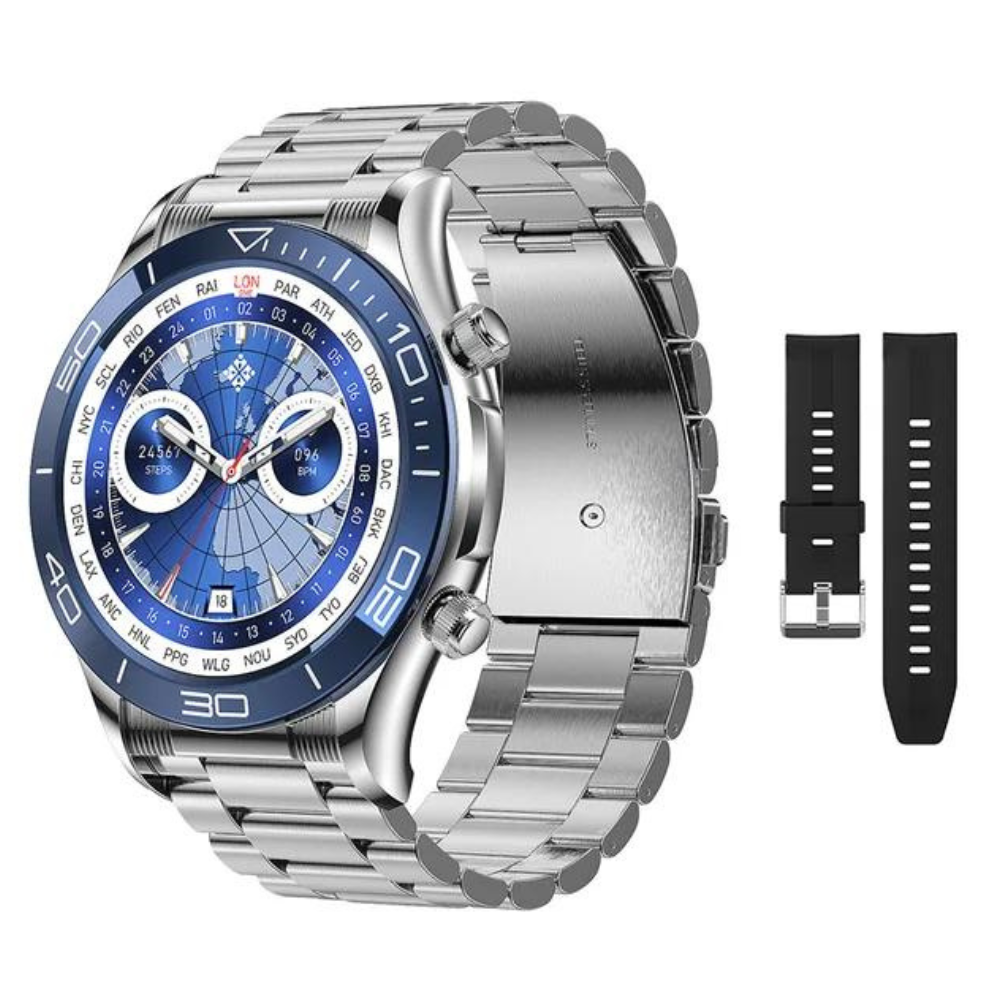 Smartwatch sk4, ecran tactil amoled, 49mm, 2 bratari, docker