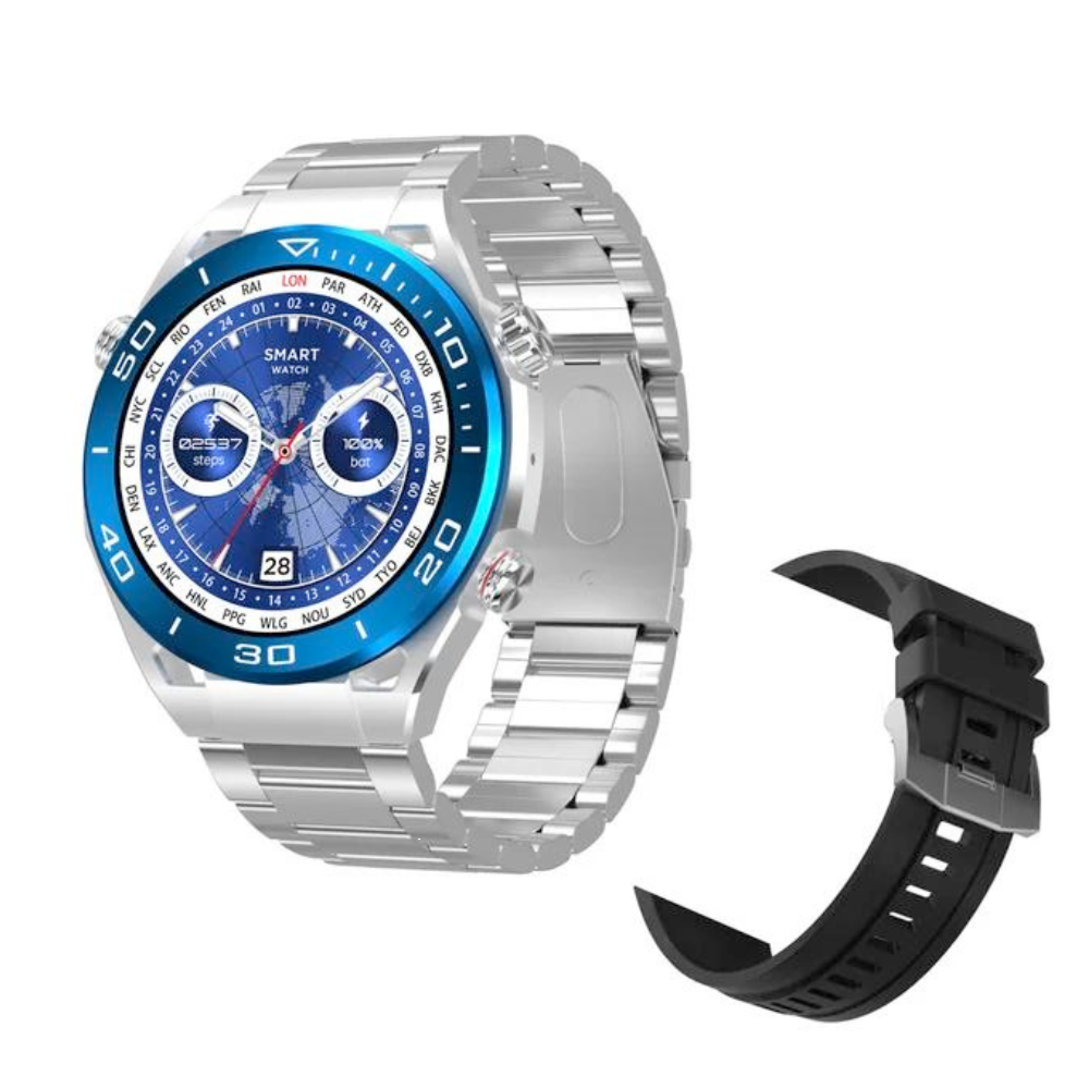 Smartwatch sk4, ecran tactil amoled, 49mm, 2 bratari, docker