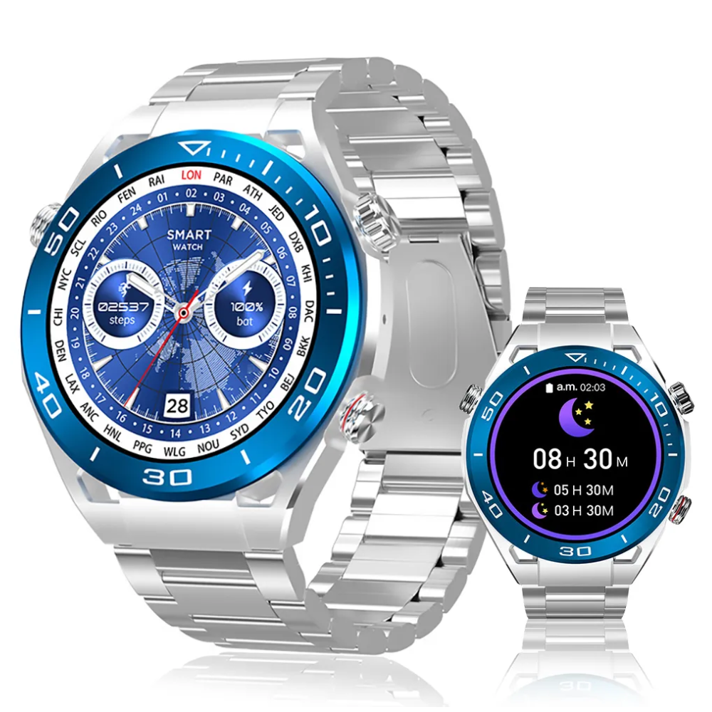 Smartwatch sk4, ecran tactil amoled, 49mm, 2 bratari, docker