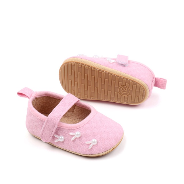 Pantofiori roz pentru fetite - iepurasi (marime disponibila: 3-6 luni (marimea