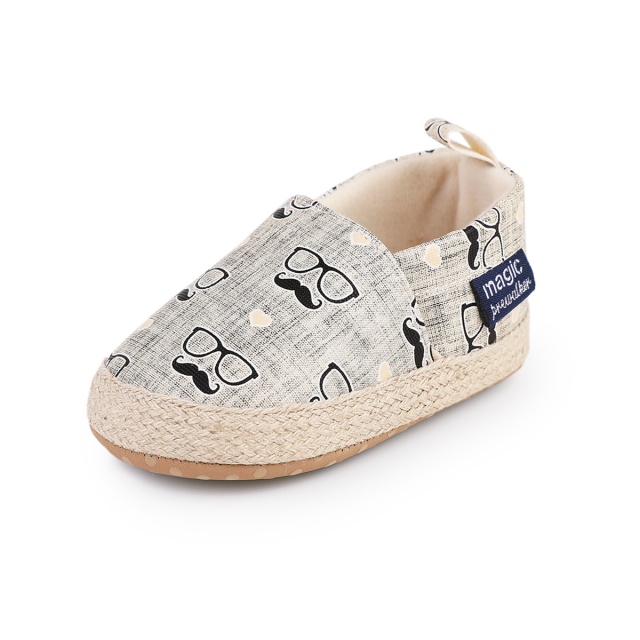 Pantofiori tip mocasini - mustache (marime disponibila: 9-12 luni (marimea 20