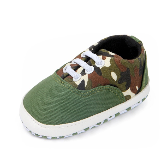 Pantofiori verzi pentru bebelusi - army (marime disponibila: 3-6 luni (marimea