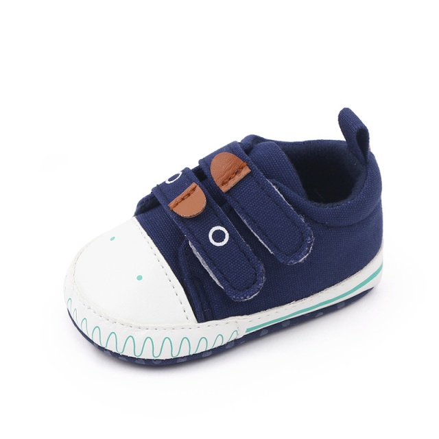 Pantofiori sport bleumarine cu barete cu arici - dino (marime disponibila: 9-12