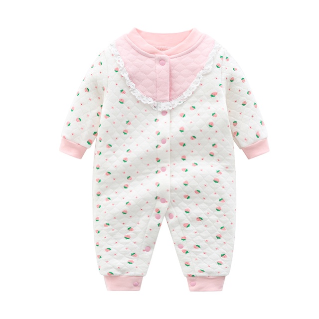 Salopeta alba imprimata cu capsuni (marime disponibila: 9-12 luni (marimea 20