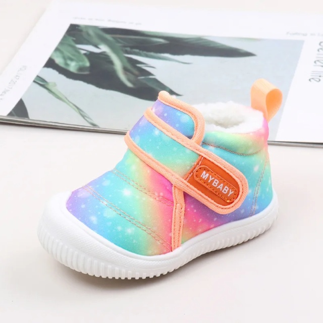 Ghete de iarna pentru copii, imprimeu curcubeu (marime disponibila: marimea 27)