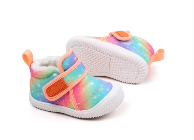 Ghete de iarna pentru copii, imprimeu curcubeu (marime disponibila: marimea 27)