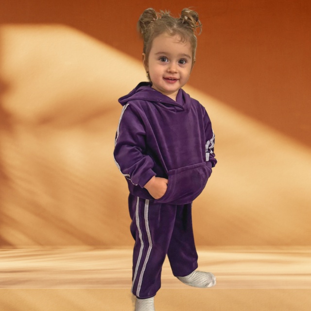 Trening mov din catifea pentru fetite - colectia bella (marime disponibila: 0-3