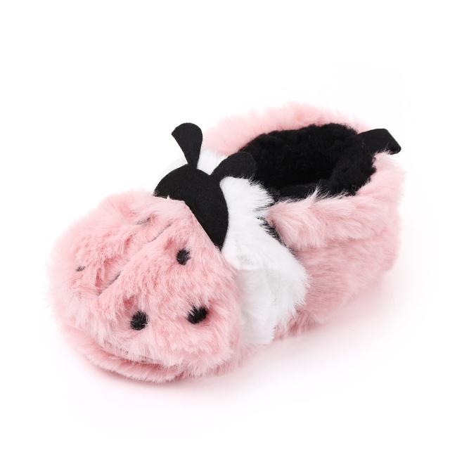 Botosei pentru bebelusi, roz, cu design buburuza (marime disponibila: 3-6 luni