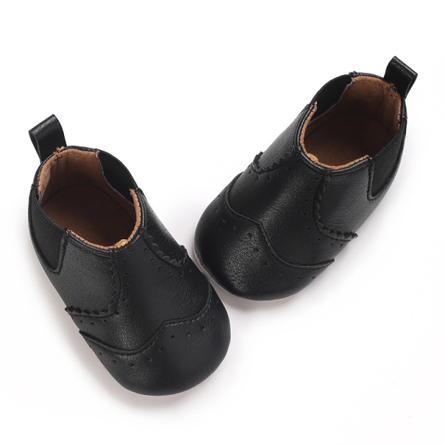 Ghetute tip chelsea, negre, pentru bebelusi (marime disponibila: 6-9 luni