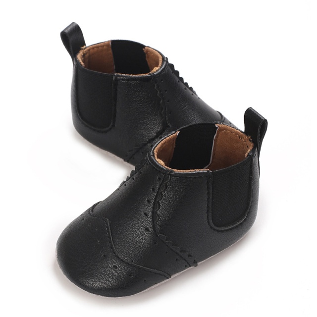 Ghetute tip chelsea, negre, pentru bebelusi (marime disponibila: 6-9 luni