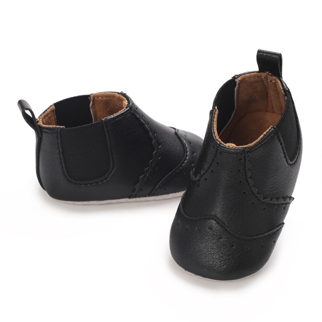 Ghetute tip chelsea, negre, pentru bebelusi (marime disponibila: 6-9 luni