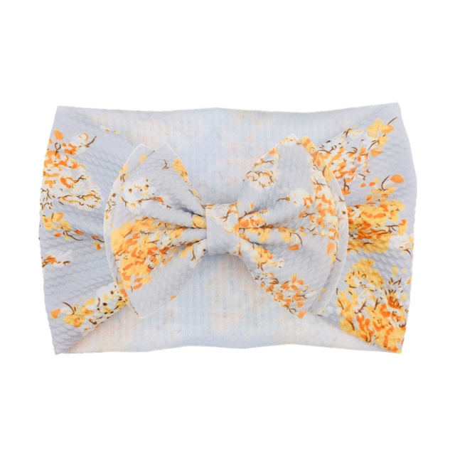 Bentita lata cu funda si imprimeu - model 17 (marime disponibila: 6-12 luni