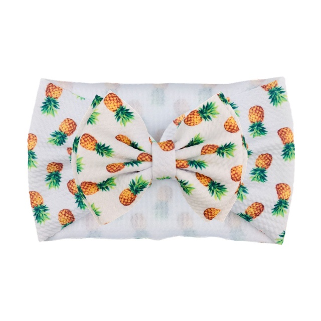 Bentita lata cu funda si imprimeu - model 21 (marime disponibila: 6-12 luni