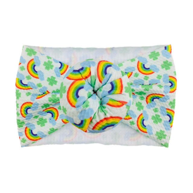 Bentita lata tip turban cu imprimeu - model 11 (marime disponibila: 6-12 luni