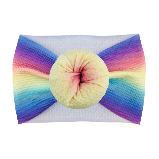 Bentita lata tip turban cu imprimeu - model 16 (marime disponibila: 6-12 luni