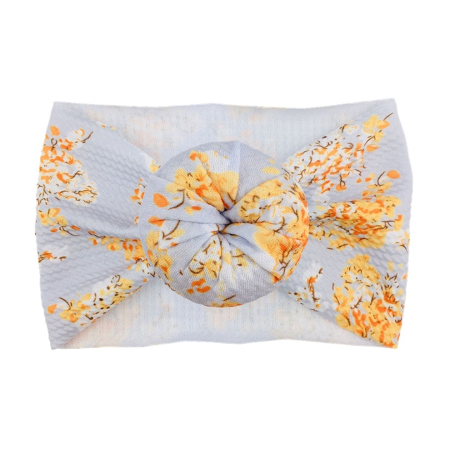 Bentita lata tip turban cu imprimeu - model 19 (marime disponibila: 6-12 luni