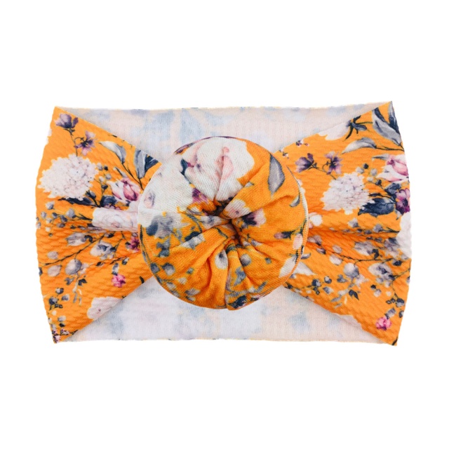 Bentita lata tip turban cu imprimeu - model 6 (marime disponibila: 6-12 luni