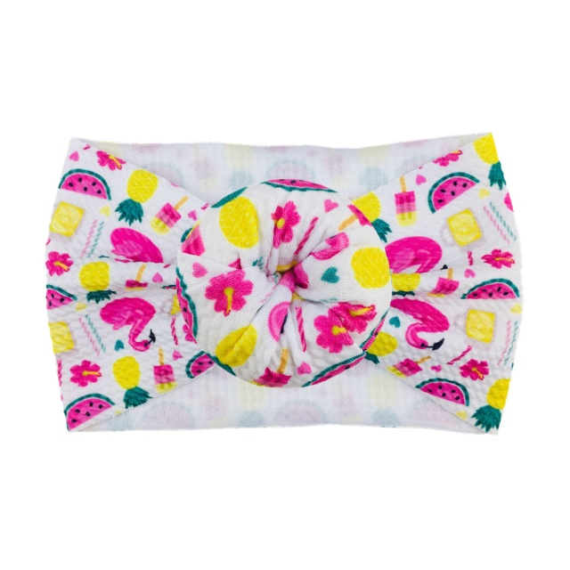 Bentita lata tip turban cu imprimeu - model 9 (marime disponibila: 6-12 luni