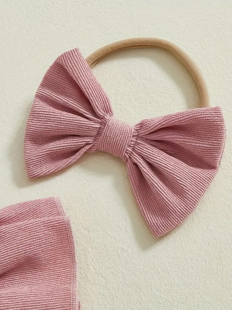 Salopeta adorabila pentru bebelusi cu imprimeu iepuras si fundite (marime