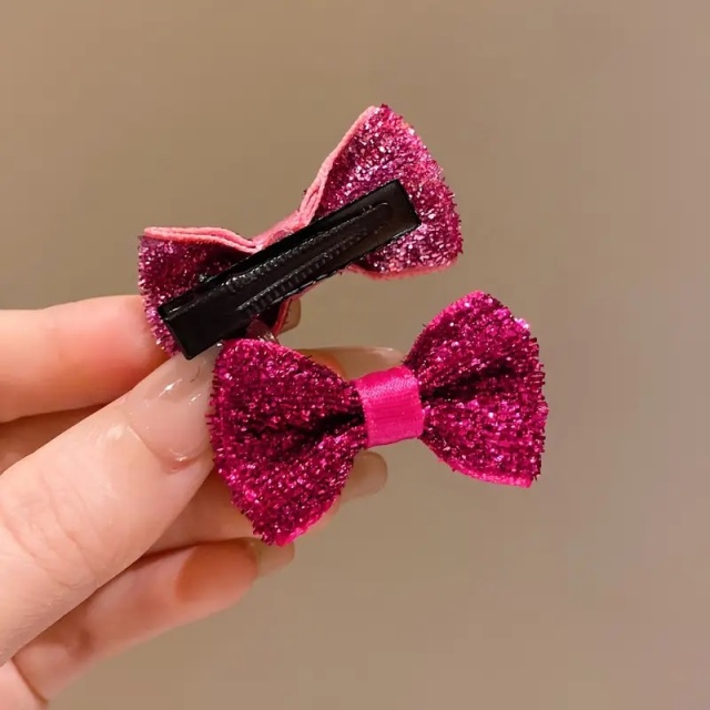 Set de 2 clame - fundite sclipicioase (culoare: portocaliu)