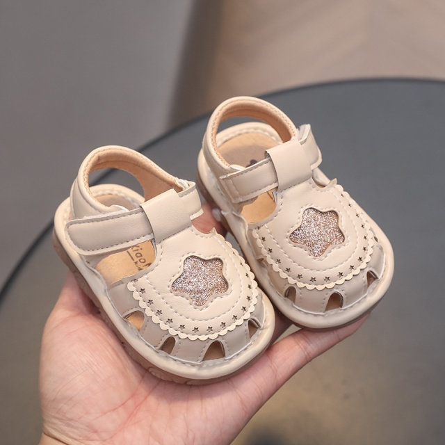 Sandalute ivoire cu piuitoare si steluta stralucitoare (marime disponibila: