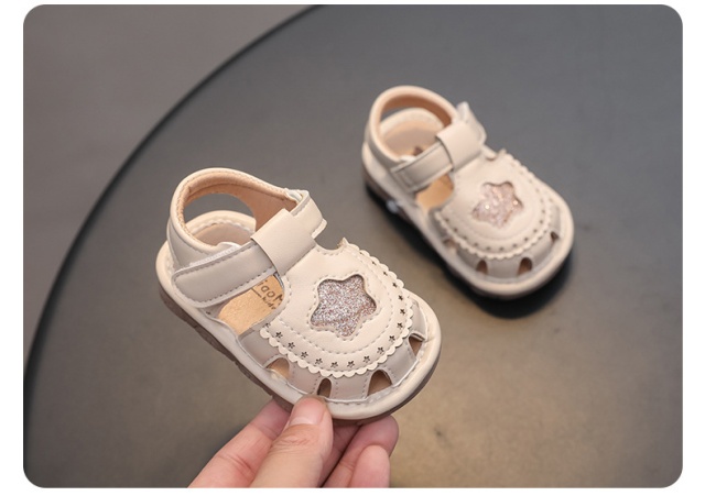 Sandalute ivoire cu piuitoare si steluta stralucitoare (marime disponibila: