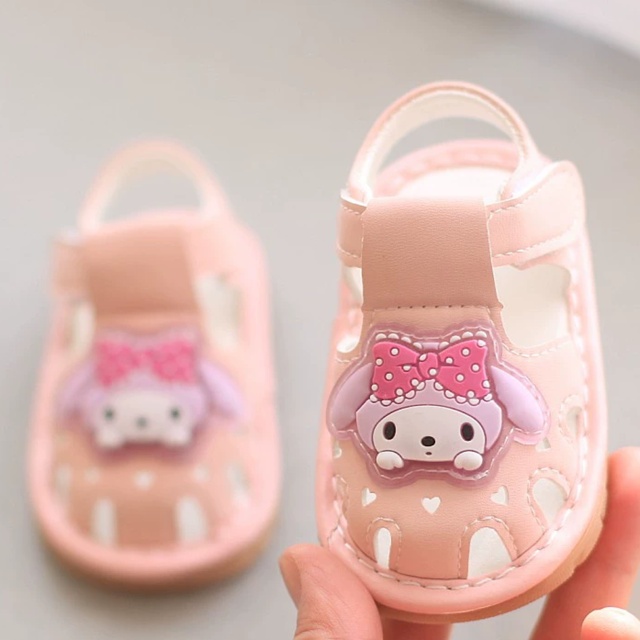 Sandalute roz cu piuitoare - melody (marime disponibila: 9-12 luni (marimea 20