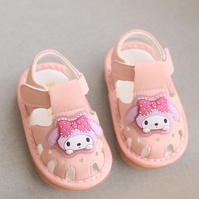 Sandalute roz cu piuitoare - melody (marime disponibila: 9-12 luni (marimea 20