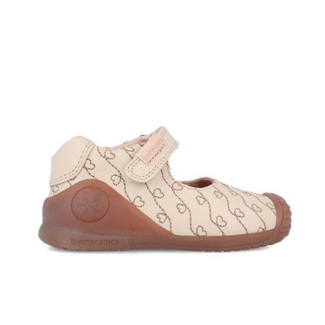 Pantofiori primii pasi pentru fetite biomecanics 241100, latte (marime