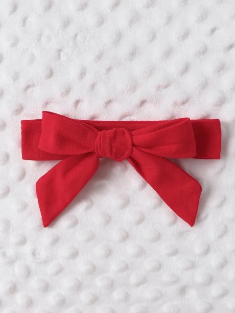 Set sarafan alb cu inimioare si body rosu (marime disponibila: 9-12 luni