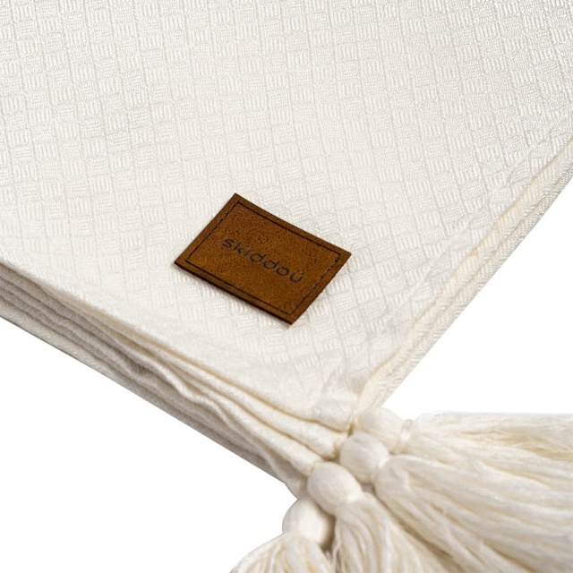 Paturica nou nascut skiddou, 100% vascoza de bambus, crem, 80x100cm