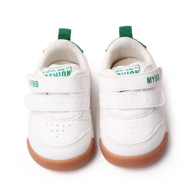 Adidasi albi cu verde - my fashion (marime disponibila: marimea 24)