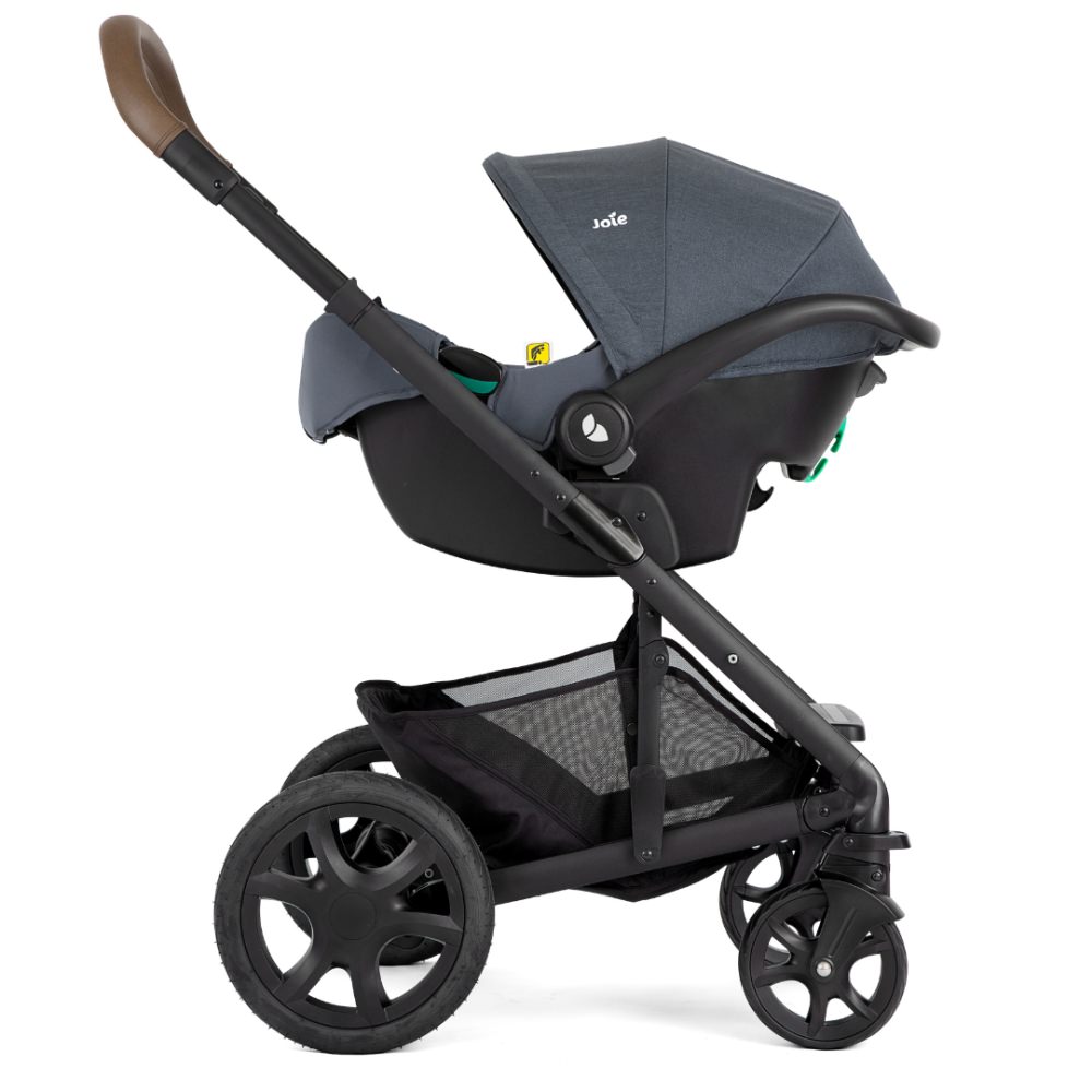 Carucior pentru copii multifunctional 3 in 1 joie chrome dlx moonlight (carucior chrome dlx + landou moonlight + scoica i-snug moonlight)