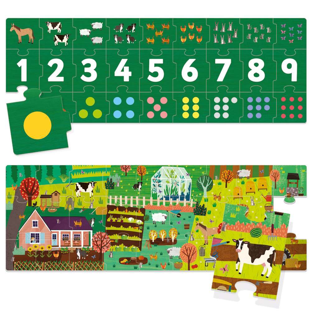 Puzzle educativ headu - sa invatam numerele de la 1 la 9